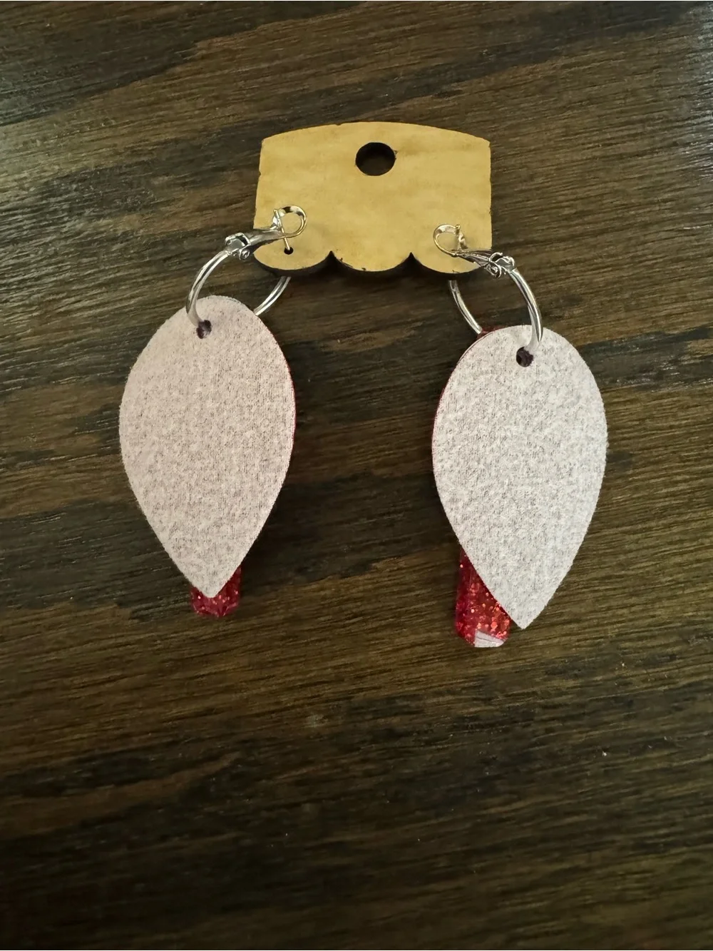 NWT Randans 4th of July earrings - Red, White,& Blue Glitter Teardrop Earrings